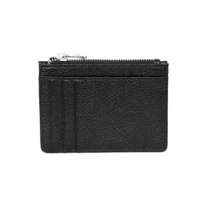 가죽 카드지갑 카드 동전 지퍼 지갑 블랙