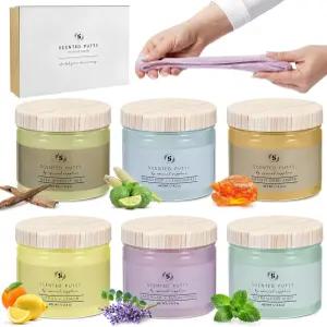 특별 공급품 향이 나는 테라피 퍼티 도우 - 아로마 테라피와 명상을 위한 순수 에센셜 오일이 함유된 여성