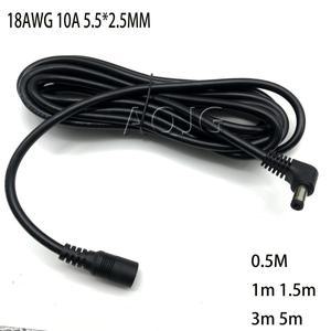팔꿈치 19V DC5.5 x 2.5MM 수-암 노트북 전원 연장 코드  폴 미터 프로젝터 0.3m 3m 5m 18AWG