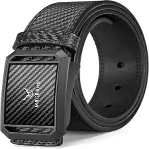 MACBORO Tsa 승인 공항 저자극성 플라스틱 비금속 니켈 프리 메커니즘 스크래치 가죽 벨트 없음 1.5