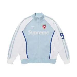 Supreme x Umbro Zip Up Sweater Light Blue -  x 엄브로 집업 스웨터 라이트 블루 -