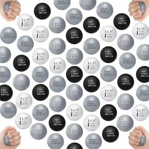 60개의 동기 부여 스트레스 볼 영감을 주는 손 운동 피젯 장난감은 사람들에게 고무적인 효과를 줍니다