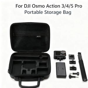 DJI호환 오스모 액션 3/4/5 프로 보관 가방 스포츠 카메라 방수 휴대용 여행 셀카봉 핸드백 액세서리용