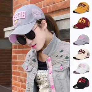 여성 외출 여행 모자 빅 레터링 자수 캐주얼 야구모자