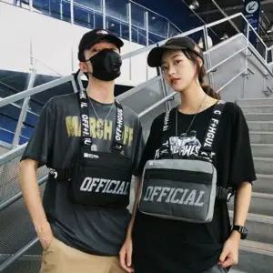 [하프클럽/]가방 밀리터리 베스트 조끼 심플 가슴 배낭 체스트백