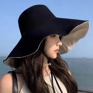 데이즈 양면 버킷햇 블랙베이지 사파리모자