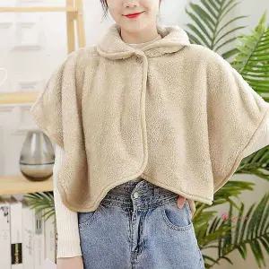 여성용 어깨워머 극세사 겨울 블랭킷 망토담요 자켓 방한opq663