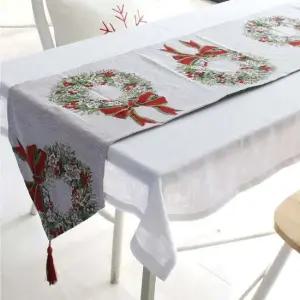 성탄절 분위기 식탁 테이블 러너 장식용 깔개 덮개
