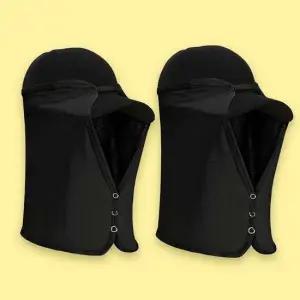 햇볕 캡 부착 2P 가리개 모자햇빛가리개 햇볕가리개 햇빛 썬 블랙