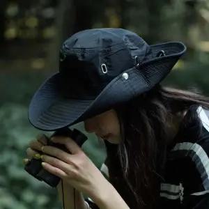 원모어 메쉬 등산모자 블랙 사파리모자