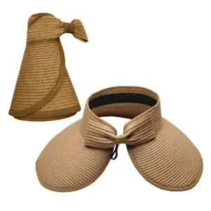 햇빛가리개모자 여성여름모자 베이지 돌돌이모자