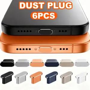 USB마개 포트 보호캡 1-6개 메탈 먼지 콘센트 USB C 충전 보호기 아이폰 17 프로맥스 16 15플러스 방진 커