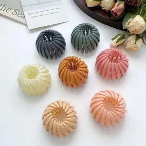 핑크 포니테일 집게 헤어핀 악세서리 올림머리 스타일 (WFKBJI7)