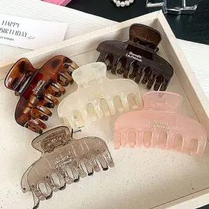 (쓰러담아) 반투명 고급 집게핀 프랑스핀 헤어 머리핀 왕머리핀