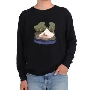 고품질 기모맨투맨 캠핑장 텐트 숲속 야영그림 전색상 사이즈 (WFKB7IN)