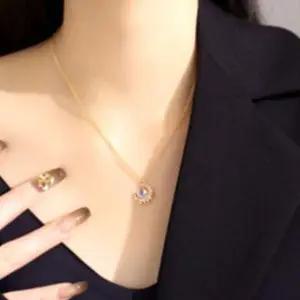 데일리 목걸이 월광디자인 유니크 체인 악세서리 (WFKBOOJ)