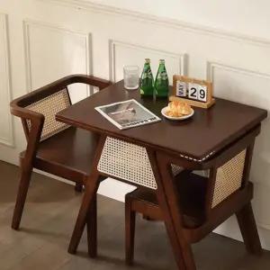 북유럽풍 의자 원룸 원목 2인 식탁 티테이블 세트 라탄 모어센스 11번가