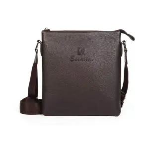 슬림 심플 남성 크로스백 외출 출근 가방 브라운