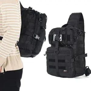 [하프클럽/]스포츠 멀티 낚시 가방 밀리터리 등산 검정 슬링백