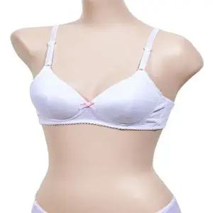 [하프클럽/]청량한 리본 포인트 주니어 AA컵 브라 2단계 편안한 착용감 브라