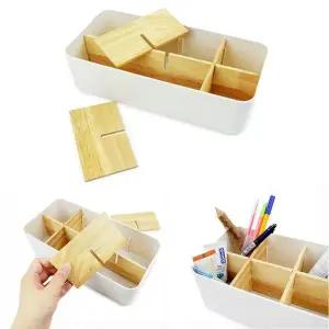 [하프클럽/]모던 스타일 원목 화이트 소품 정리함 8칸 책장 우드 수납함