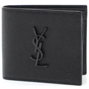 [생로랑]카산드라 엠보스드 레더 이스트 웨스트 반지갑 올블랙 32694076