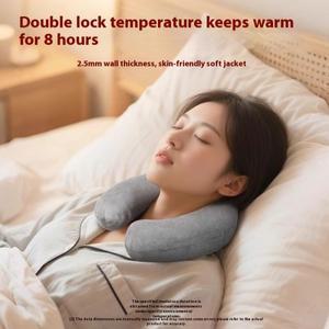 2025 물로 채워지는 U자형 목 워머 걸 수 있는 방폭 손난로 온찜질 핫 보틀 백