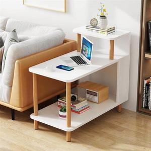 원목틈새협탁 칠실 서랍장 수납장 거실 아이보리 침대옆테이블 설치 경량 쇼파협탁 미니 2단