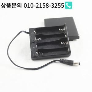 하이 퀄리티 4AA 배터리 커버 박스 플라스틱 거치대 스위치 직경 5.5x2.1mm 커넥터 6V 케이스 로트당 5 개