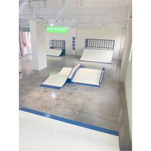 보드 점프대 스케이트 입문자용 입문용 나무판 원형 점프 경사대 철제 블루 전동