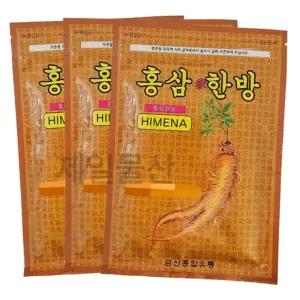 홍삼한방 건강패드 20매 찜질팩 패치 진한 한방 3개 바르는파스 겔타입 롤온