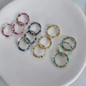 꽃 소품샵 물결 생화 반지 링 국내제작 호마이카 슬림