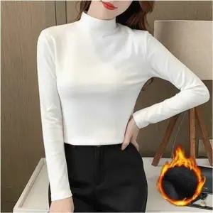 슬림핏 반목티 6컬러 겨울 여자 긴팔 기모티 하프넥 티셔츠 이너