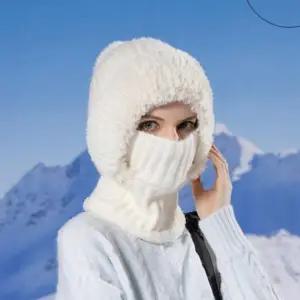 야외 등산 바라클라바 방한목토시 넥 넥워머 여성 겨울 자전거 워머 방울 융털 방한 후드