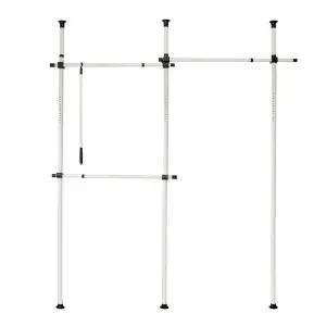 [하프클럽/]다용도 기둥형 행거 튼튼한 천장 설치 거실 수납