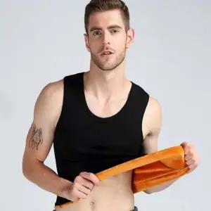 2컬러 남자 미니멀 겨울 기모안감 발열 융털런닝 융털나시