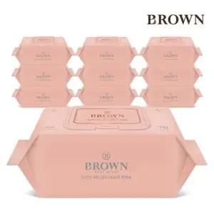브라운 러브빌리프 골드 핑크 70매 캡형 10팩 아기물티슈 434675