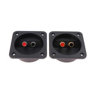 스피커 박스 후면 백 패널 배선 단자 플러그 원형 2개의 바나나 잭 도금 서브우퍼 스테레오