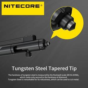 NITECORE NTP31 전술 펜 CNC 양방향 볼트 액션 텅스텐 강철 베젤 헤드로  자기 방어 유리