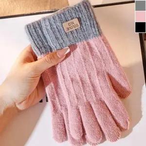 배색 밴딩 꼬임 트렌드 터치 장갑 데일리 겨울 데일리 터치 글러브 겨울 스마트 장갑