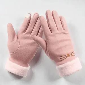 ( )여성 겨울 귀여운 터치 장갑 (핑크) 보온장갑 학생장갑