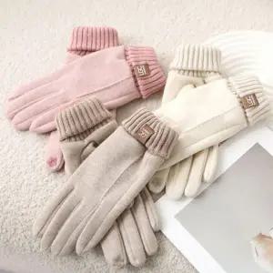 여성 4컬러 겨울 소프트터치 손목밴딩 방한장갑