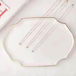 [하프클럽/]시후주얼리 14K 3mm 랩그로운다이아몬드 6prong 목걸이 SR052N