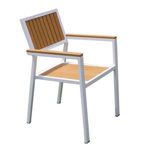 야외 플라스틱 나무 책걸상 정원 카페 밀크티 숍 가구 바 캐주얼 베란다 알루미늄 의자