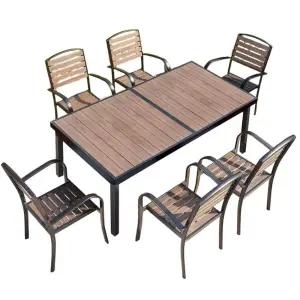 6인용 야외테이블세트 카페 테라스 커피 펜션 테이블