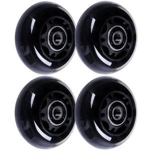 AOWISH 64mm 인라인 스케이트 휠 x 24mm 롤러 하키 교체 휠(롤러 보드 가방, 수하물 캐리어, 물줄 시트, 스테디레스트 우드 선반(4팩)용 베어링 포함)