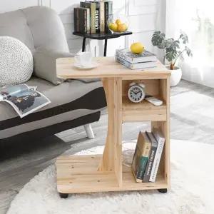 원목와이드이너테이블 사이드테이블 삼나무이동식협탁