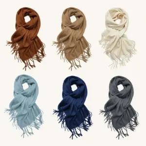 베이직 울 스카프 간절기 여자 남자 커플 롱 머플러