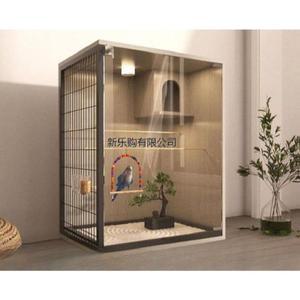 새장 투명 아크릴 스테인레스 (철망) 초대형 앵무새케이지 둥지 A형 투명아크릴 이동용