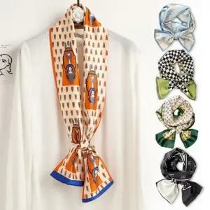 패턴 실크 봄 가을 직사각 스카프 18종 LM-0562
